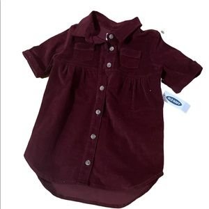 Maroon corduroy dress. Old Navy. Size 18-24 months. New with tags